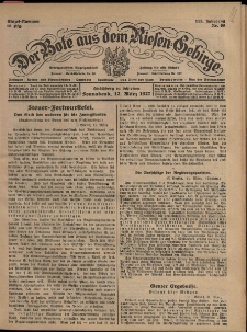 Der Bote aus dem Riesen-Gebirge : Zeitung für alle Stände, R. 115, 1927, nr 60