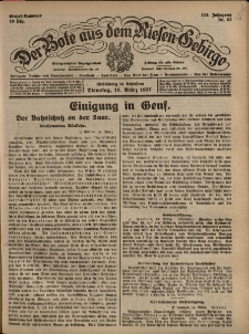 Der Bote aus dem Riesen-Gebirge : Zeitung für alle Stände, R. 115, 1927, nr 62