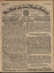 Der Bote aus dem Riesen-Gebirge : Zeitung für alle Stände, R. 115, 1927, nr 64