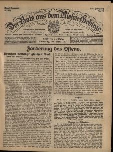 Der Bote aus dem Riesen-Gebirge : Zeitung für alle Stände, R. 115, 1927, nr 74
