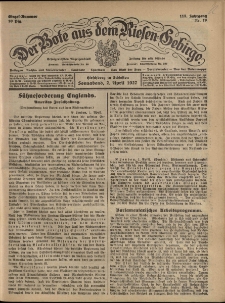 Der Bote aus dem Riesen-Gebirge : Zeitung für alle Stände, R. 115, 1927, nr 78