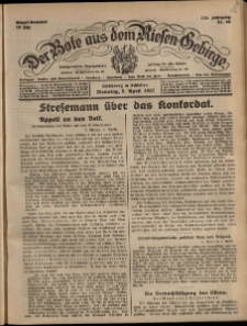 Der Bote aus dem Riesen-Gebirge : Zeitung für alle Stände, R. 115, 1927, nr 80