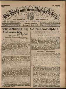 Der Bote aus dem Riesen-Gebirge : Zeitung für alle Stände, R. 115, 1927, nr 83