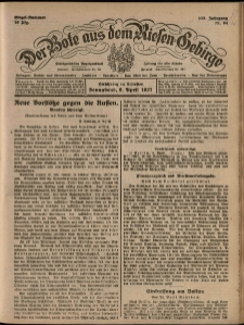 Der Bote aus dem Riesen-Gebirge : Zeitung für alle Stände, R. 115, 1927, nr 84