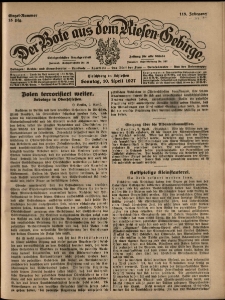 Der Bote aus dem Riesen-Gebirge : Zeitung für alle Stände, R. 115, 1927, nr 85