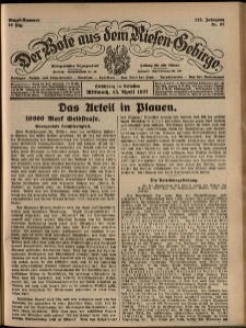 Der Bote aus dem Riesen-Gebirge : Zeitung f&uuml;r alle St&auml;nde, R. 115, 1927, nr 87