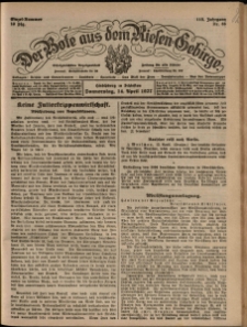 Der Bote aus dem Riesen-Gebirge : Zeitung für alle Stände, R. 115, 1927, nr 88
