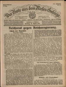 Der Bote aus dem Riesen-Gebirge : Zeitung für alle Stände, R. 115, 1927, nr 89