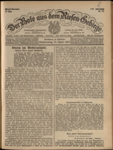 Der Bote aus dem Riesen-Gebirge : Zeitung für alle Stände, R. 115, 1927, nr 92