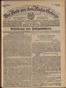 Der Bote aus dem Riesen-Gebirge : Zeitung für alle Stände, R. 115, 1927, nr 96