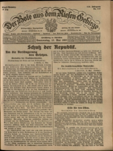 Der Bote aus dem Riesen-Gebirge : Zeitung für alle Stände, R. 115, 1927, nr 110