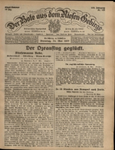Der Bote aus dem Riesen-Gebirge : Zeitung für alle Stände, R. 115, 1927, nr 120