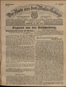 Der Bote aus dem Riesen-Gebirge : Zeitung für alle Stände, R. 115, 1927, nr 121