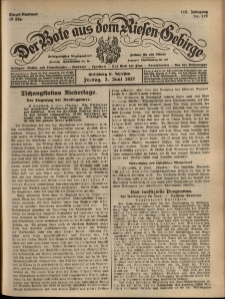 Der Bote aus dem Riesen-Gebirge : Zeitung für alle Stände, R. 115, 1927, nr 128