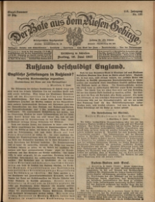 Der Bote aus dem Riesen-Gebirge : Zeitung für alle Stände, R. 115, 1927, nr 133