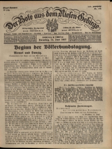 Der Bote aus dem Riesen-Gebirge : Zeitung für alle Stände, R. 115, 1927, nr 136
