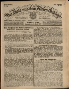 Der Bote aus dem Riesen-Gebirge : Zeitung für alle Stände, R. 115, 1927, nr 158