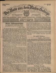 Der Bote aus dem Riesen-Gebirge : Zeitung für alle Stände, R. 115, 1927, nr 181