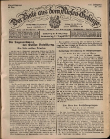 Der Bote aus dem Riesen-Gebirge : Zeitung für alle Stände, R. 115, 1927, nr 186