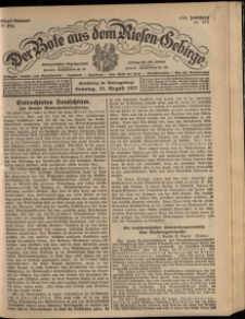 Der Bote aus dem Riesen-Gebirge : Zeitung für alle Stände, R. 115, 1927, nr 195