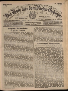 Der Bote aus dem Riesen-Gebirge : Zeitung für alle Stände, R. 115, 1927, nr 199