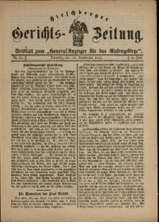 Hirschberger Gerichts-Zeitung : Beiblatt zum „General-Anzeiger für das Riesengebirge”, 1911, Jg. 18, Nr. 36
