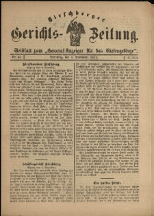 Hirschberger Gerichts-Zeitung : Beiblatt zum „General-Anzeiger für das Riesengebirge”, 1911, Jg. 18, Nr. 43