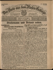 Der Bote aus dem Riesen-Gebirge : Zeitung für alle Stände, R. 115, 1927, nr 213