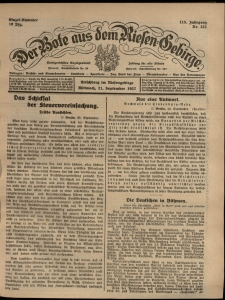 Der Bote aus dem Riesen-Gebirge : Zeitung für alle Stände, R. 115, 1927, nr 221