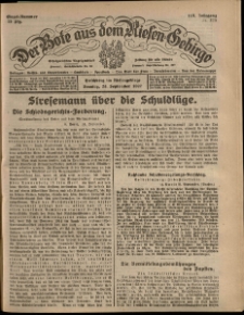 Der Bote aus dem Riesen-Gebirge : Zeitung für alle Stände, R. 115, 1927, nr 225