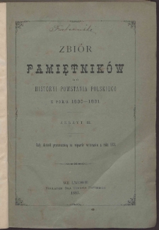 Zbiór pamiętników do historyi powstania polskiego z roku 1830-1831. Z. 3