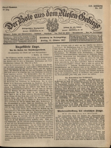 Der Bote aus dem Riesen-Gebirge : Zeitung für alle Stände, R. 115, 1927, nr 247
