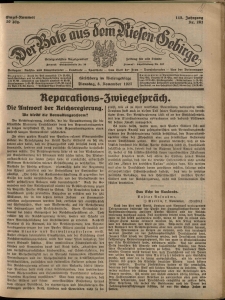 Der Bote aus dem Riesen-Gebirge : Zeitung für alle Stände, R. 115, 1927, nr 262