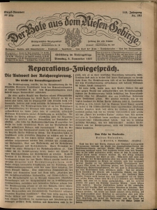 Der Bote aus dem Riesen-Gebirge : Zeitung für alle Stände, R. 115, 1927, nr 262