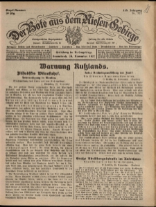 Der Bote aus dem Riesen-Gebirge : Zeitung f&uuml;r alle St&auml;nde, R. 115, 1927, nr 277