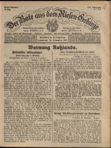 Der Bote aus dem Riesen-Gebirge : Zeitung für alle Stände, R. 115, 1927, nr 277