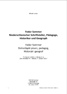 Niederschlesischer Schriftsteller, Pädagoge, Historiker und Geograph [Dokument elektroniczny]
