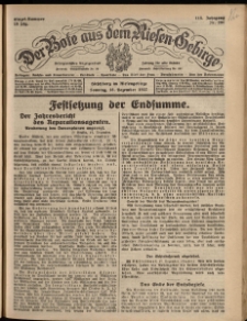 Der Bote aus dem Riesen-Gebirge : Zeitung für alle Stände, R. 115, 1927, nr 296