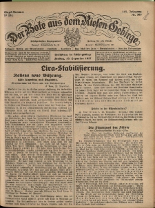 Der Bote aus dem Riesen-Gebirge : Zeitung für alle Stände, R. 115, 1927, nr 300