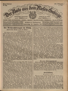 Der Bote aus dem Riesen-Gebirge : Zeitung für alle Stände, R. 115, 1927, nr 304