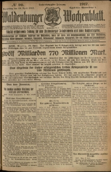 Waldenburger Wochenblatt, Jg. 63, 1917, nr 90