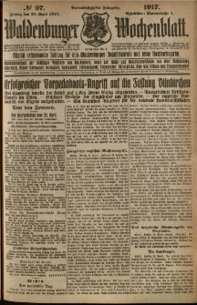Waldenburger Wochenblatt, Jg. 63, 1917, nr 97