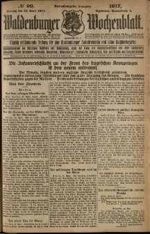 Waldenburger Wochenblatt, Jg. 63, 1917, nr 99