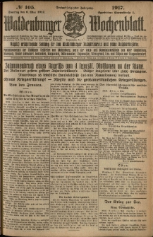 Waldenburger Wochenblatt, Jg. 63, 1917, nr 105