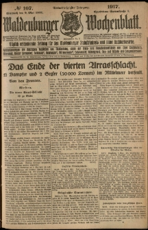 Waldenburger Wochenblatt, Jg. 63, 1917, nr 107