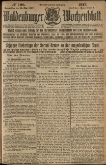 Waldenburger Wochenblatt, Jg. 63, 1917, nr 108
