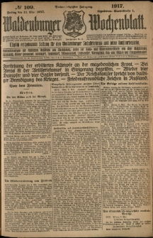 Waldenburger Wochenblatt, Jg. 63, 1917, nr 109