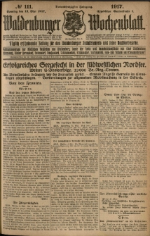 Waldenburger Wochenblatt, Jg. 63, 1917, nr 111