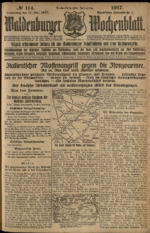 Waldenburger Wochenblatt, Jg. 63, 1917, nr 114