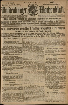 Waldenburger Wochenblatt, Jg. 63, 1917, nr 115
